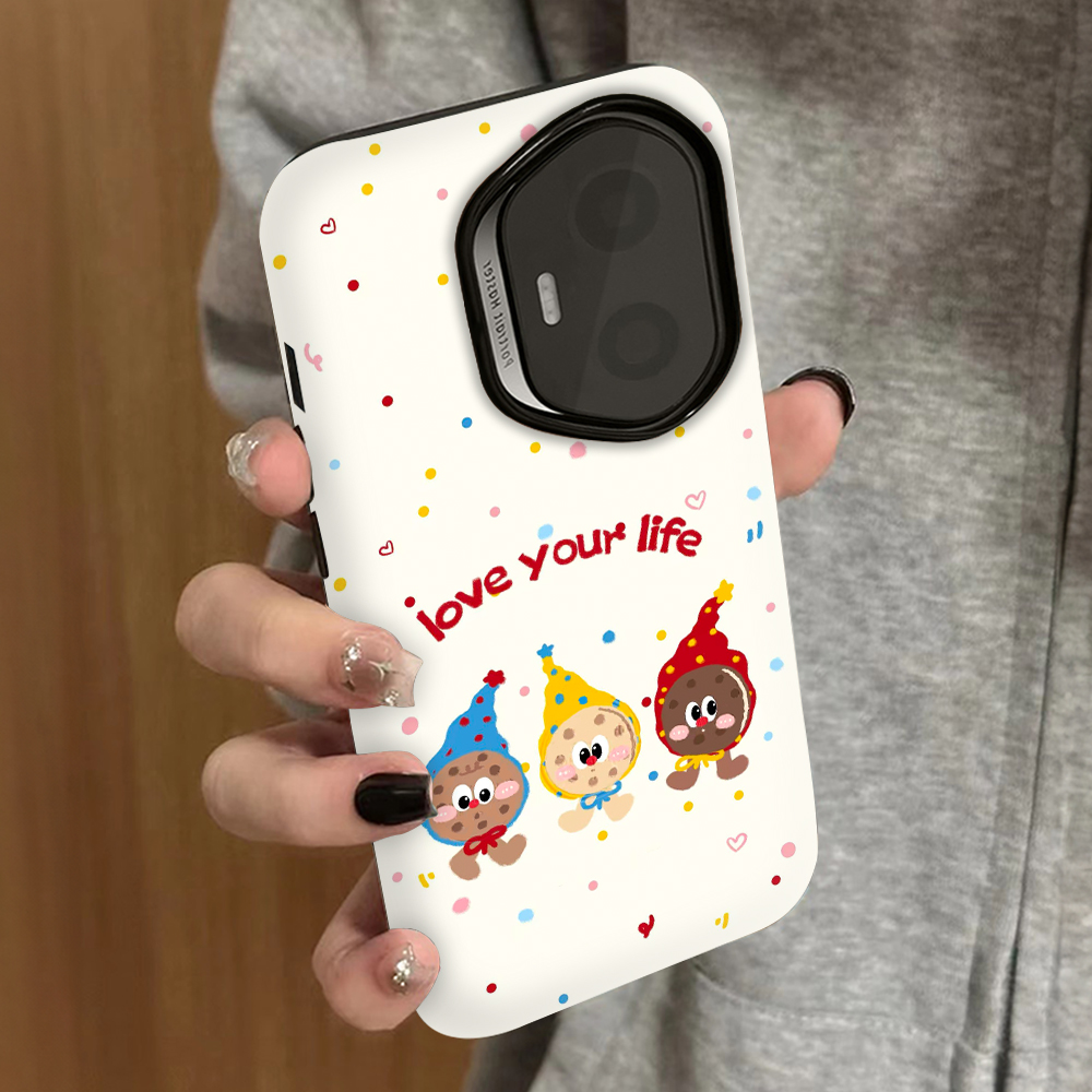 饼干小人适用荣耀400手机壳300ultra新款200pro男100女款90gt80x40gt情侣x70x60x50i8至尊版5套4magic7pro6