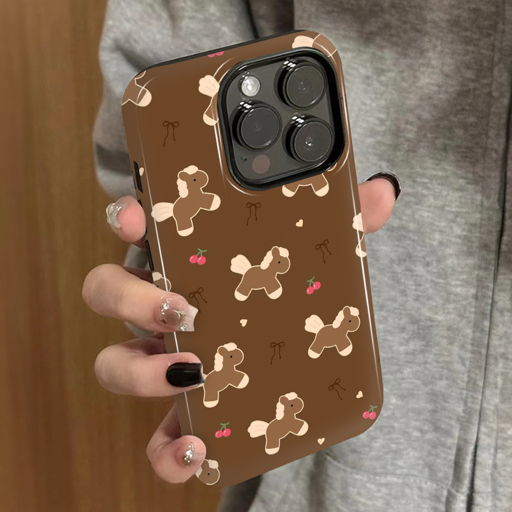 樱桃小马适用苹果16promax手机壳iPhone17pro新款15plus防摔14菲林13男12xsmax女款11xr情侣3se2外壳7套8plus