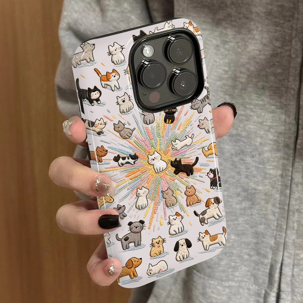 爆炸猫狗适用苹果17promax手机壳iPhone16pro新款15plus防摔14菲林13男12xsmax女款11xr情侣3se2外壳7套8plus