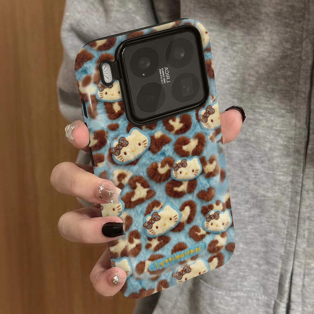 蓝豹纹kt适用小米15手机壳14ultra新款12x男13pro女款红米k80k60k50情侣k70e至尊版note14pro+保护turbo4套