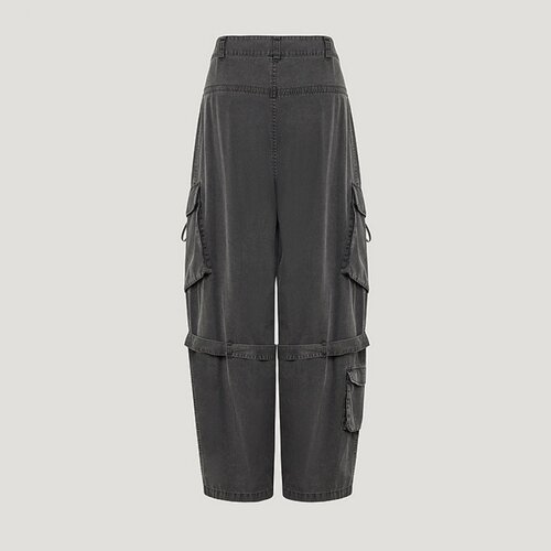 adidas阿迪达斯三叶草秋季女子宽松纯棉休闲多口袋长裤 LF2322