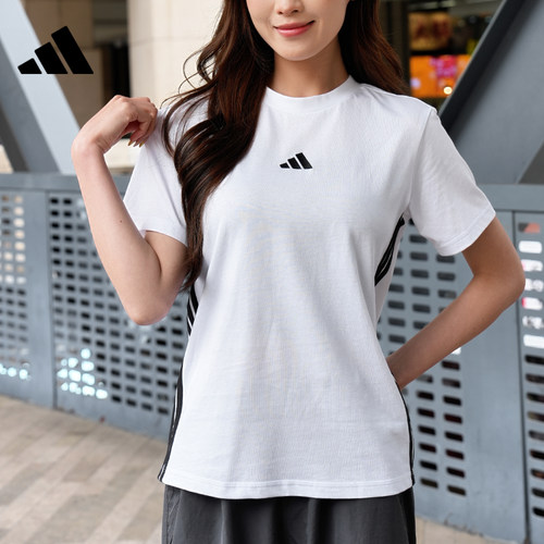 adidas阿迪达斯女子运动休闲短袖T恤JD0844