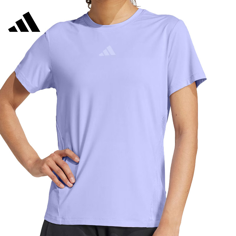 adidas阿迪达斯女子运动休闲短袖T恤JZ6280 - 实物图
