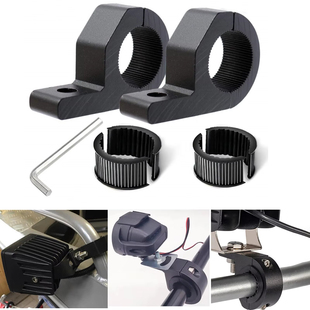 摩托车LED工作灯支架强力夹具户外照明灯具固定架防撞杆安装配件