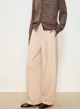 张小某 羊毛软糯直筒休闲裤女秋冬2025新款高腰拖地阔腿裤子K2197