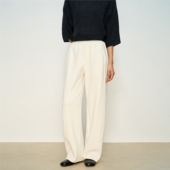 张小某 K0635 高腰显瘦宽松垂感直筒裤 白色PS休闲裤 女秋冬2025新款