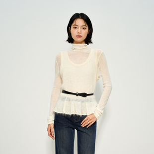 张小某 羊毛针织背心女外搭春季马海毛衣无袖内搭打底衫上衣B2252