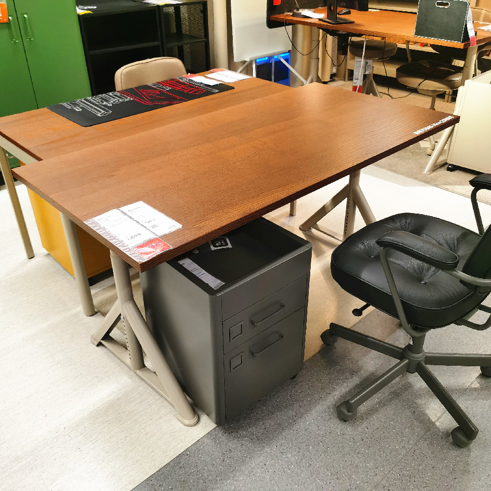 宜家可升降简约书桌北欧风