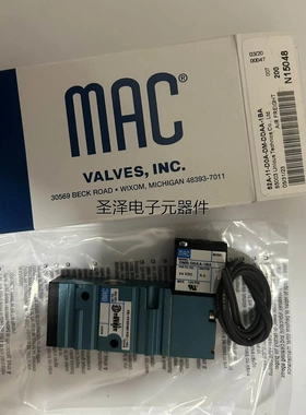 美国MAC电磁阀52A-11-D0A-DM-DDAA-1BA 2023新日期新标签议价