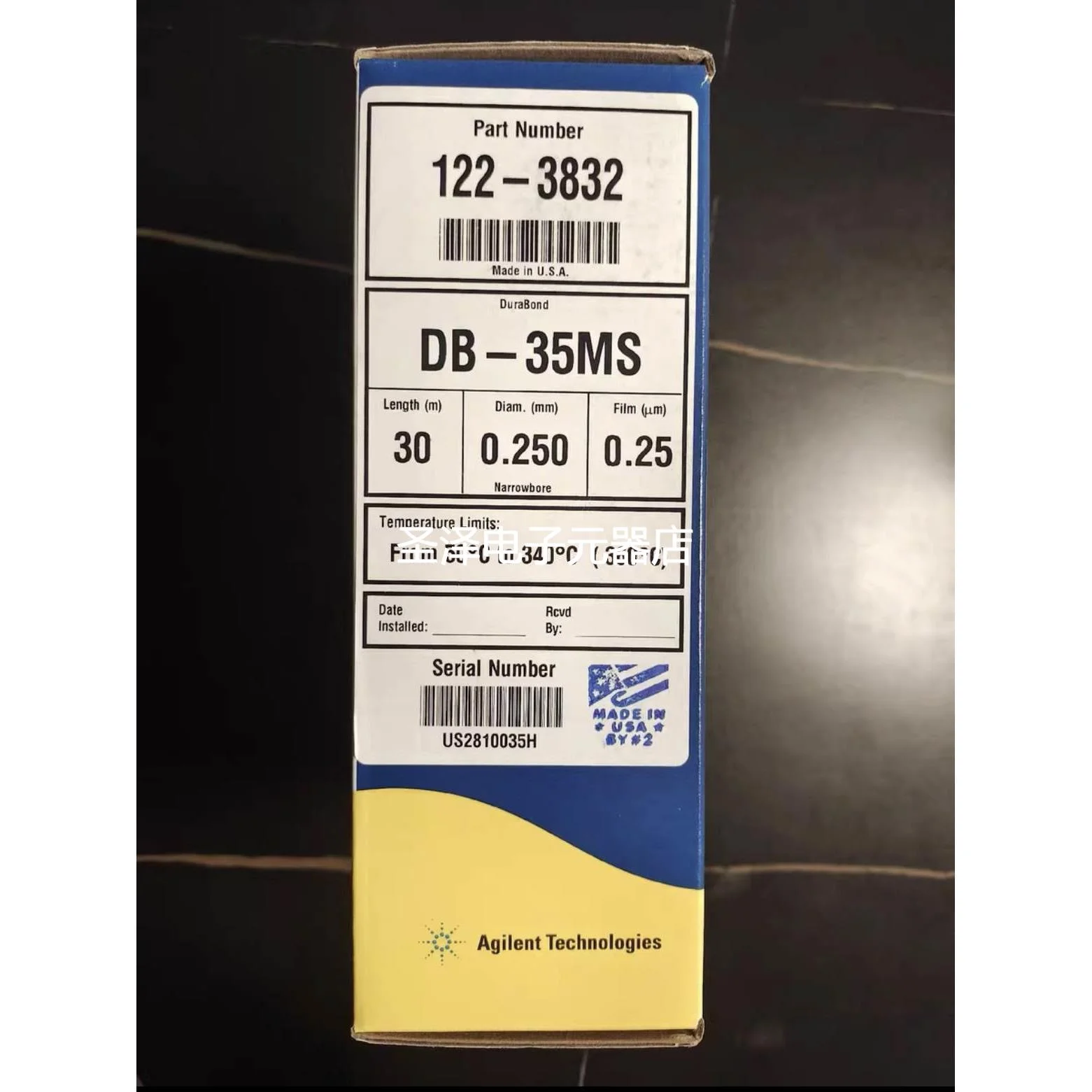 全新安捷伦122-3832气相色谱柱 型号DB-35MS 30m,0.25mm,0.25μm
