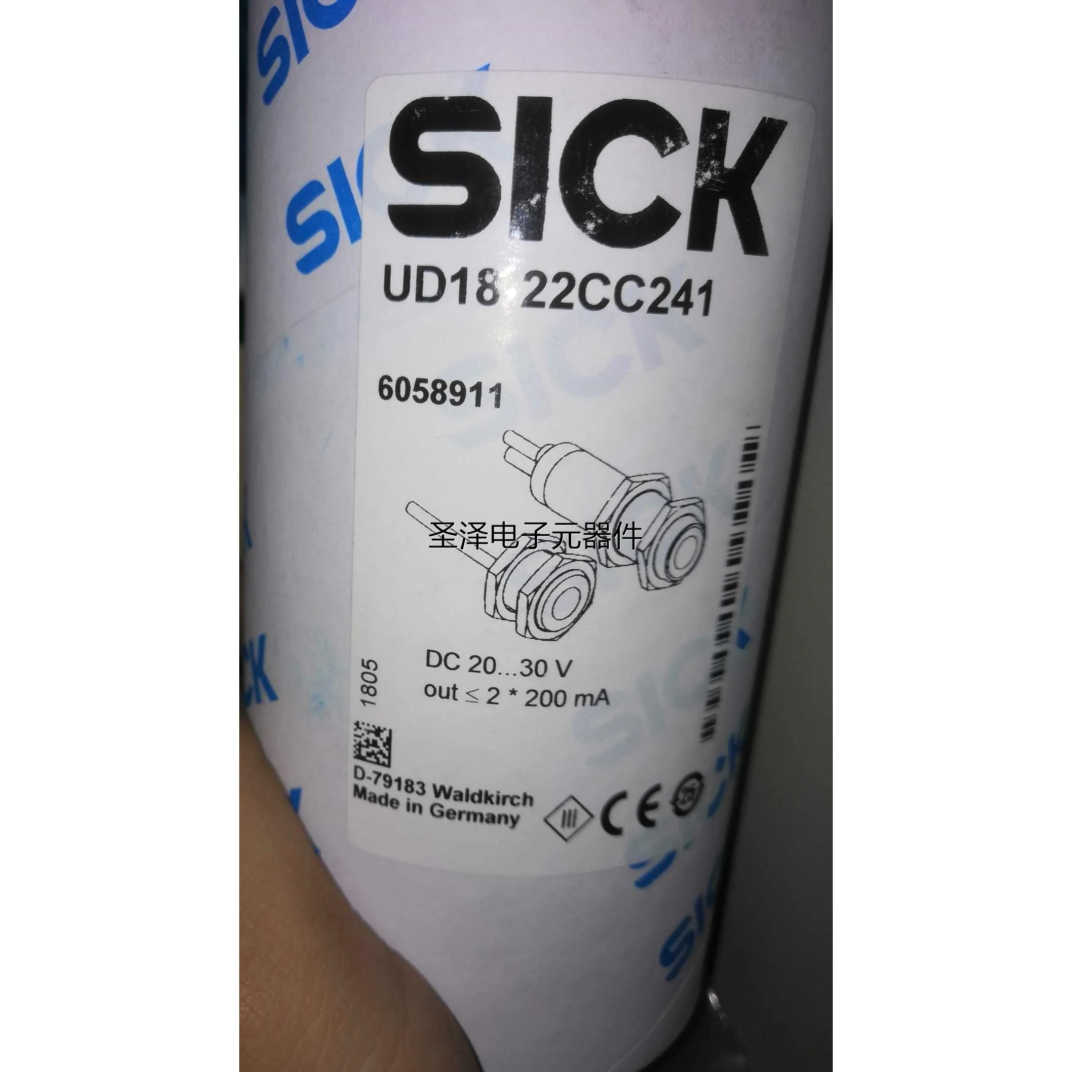 全新SICK超声波双张检测传感器UD18-22CC241 原装正品订货议价