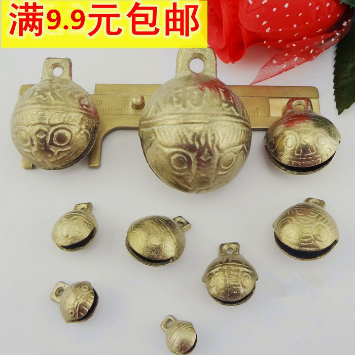 DIY饰品配件材料 虎头虎口铃铛 铜铃铛手工串珠材料 宠物铃铛