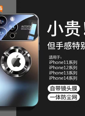 适用苹果14手机壳iPhone15保护套16promax新款17透明13pro磨砂玻璃12情侣女plus高级感磁吸11镜头全包防摔男p