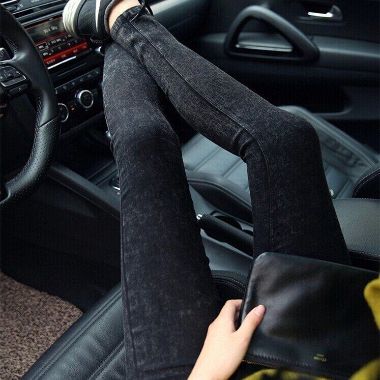 fat mm Autumn and winter Large Women's wear Show thin Snowflake Jeans Panties Plush thickening Fat sister Primer Pencil Pantsin the Women's clothing/Boutique , Large size women  category - from Buy2taobao.com to provide professional Taobao agent buy service