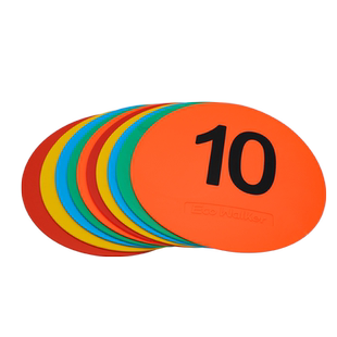 平面圆形标志盘足球训练标志物软式标志碟大小地垫地标数字1-10