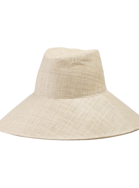 拉菲草大檐帽休闲复古女士夏大檐