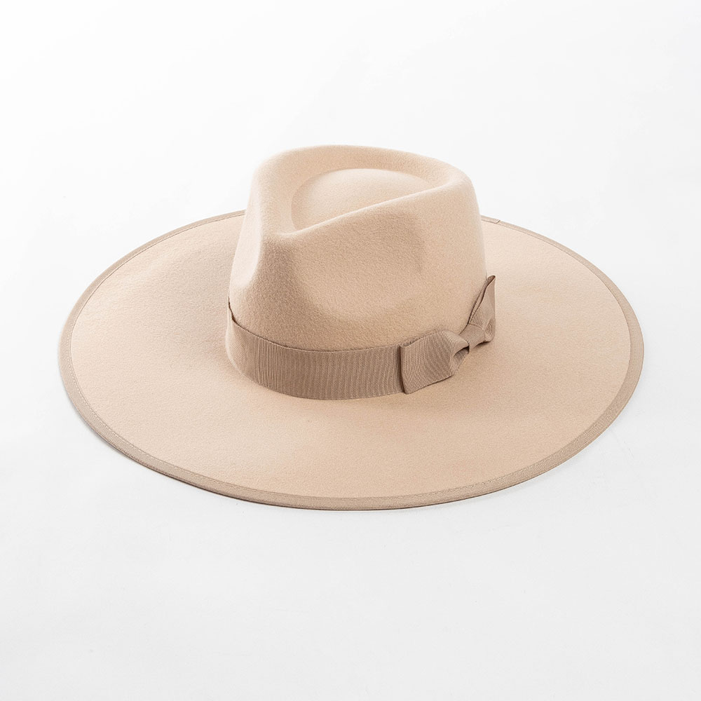礼帽户外欧美女士秋冬大檐羊毛潮