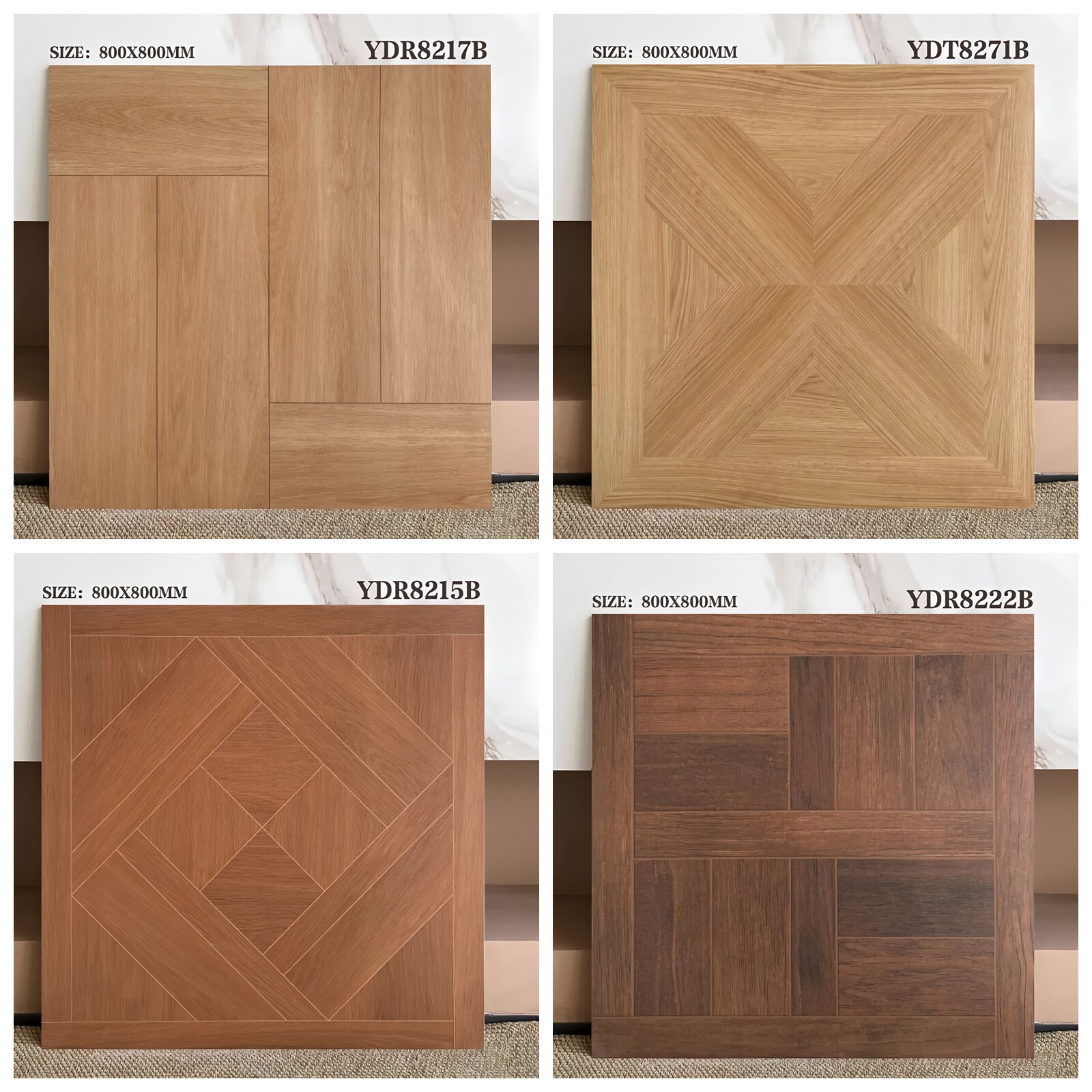 法式复古仿实木木纹砖800x800图片