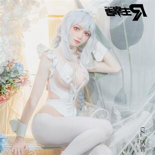 主宰者 碧蓝航线 恶毒 懒懒的白兔 白混蓝加粗麻花辫 cos动漫假发