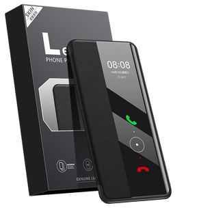 适用于华为荣耀100手机壳新款翻盖男士皮套90gt素皮外壳智能高端全包防摔honor100Pro保护套高级视窗女镜头+