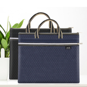 拉链帆布双层资料袋 B4文件袋 档案袋会议公文袋 手提文件袋 定制