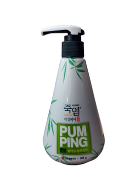 285gLG竹盐盐续深海珍萃牙膏成人原生白牙膏薄荷清洁牙齿按压式