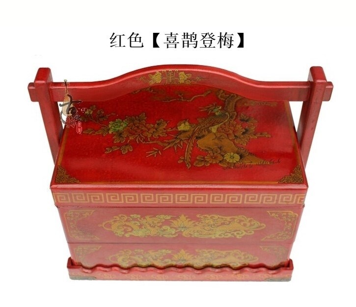 wooden  portable The gift box Retro Gold Box Gold Box Meal delivery multi-storey portable Take-out food Ancient Lunch boxin the Tableware , Tableware , Boxes/Cooler/Heat to the pot  category - from Buy2taobao.com to provide professional Taobao agent buy service