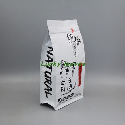定做一斤装猫粮狗粮鸟粮鱼粮兔粮八边封磨砂镀铝折边袋免费设计