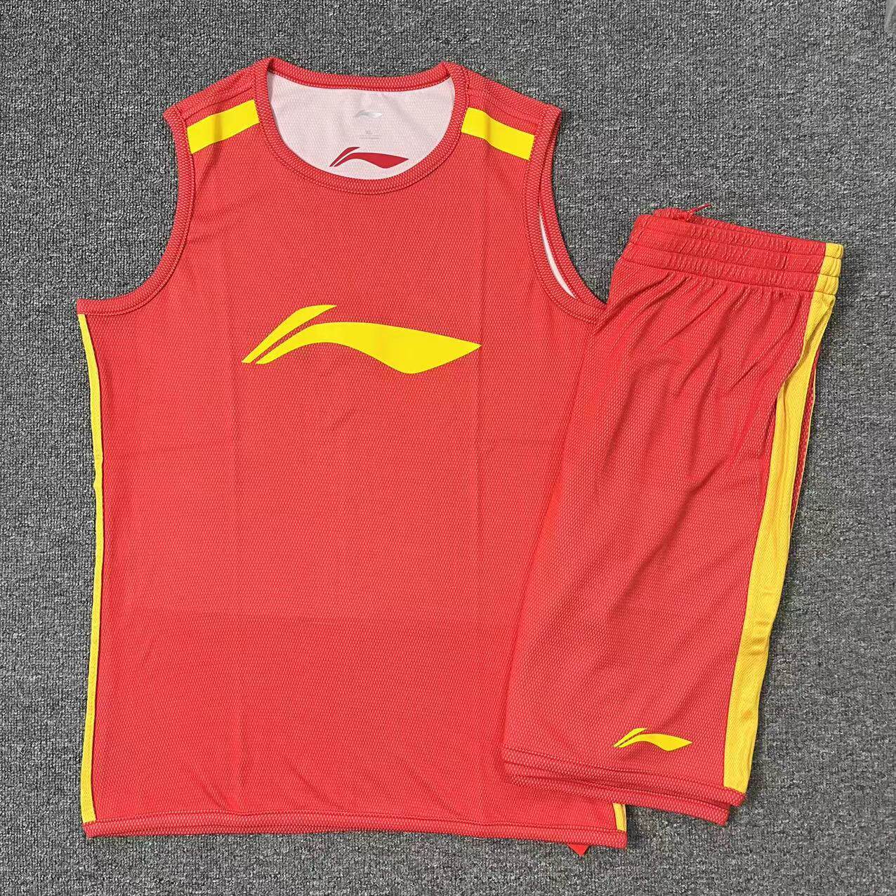 大码胖子李宁CBA赞助款专业篮球速干吸汗超轻运动背心短裤AAYK103