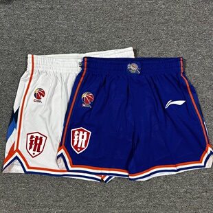 李宁赞助CBA新疆队球员版大码篮球运动短裤速干网眼四分裤AAPS281