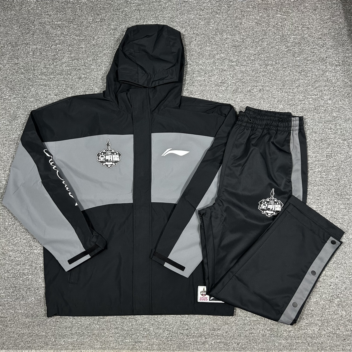 李宁赞助CBA24-25长春全明星篮球运动风衣外套球员出场服AFDVF57