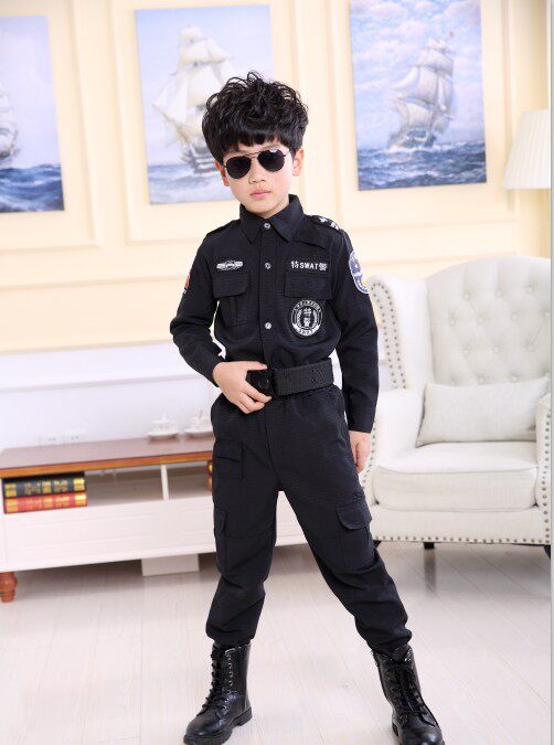 儿童集训营主题乐园作训服小警察特警演出表演服幼儿园小学生班服