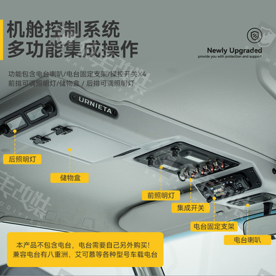 URNIETA集成控制开关适用于丰田LC71/76改装件陆巡车载电台机顶盒