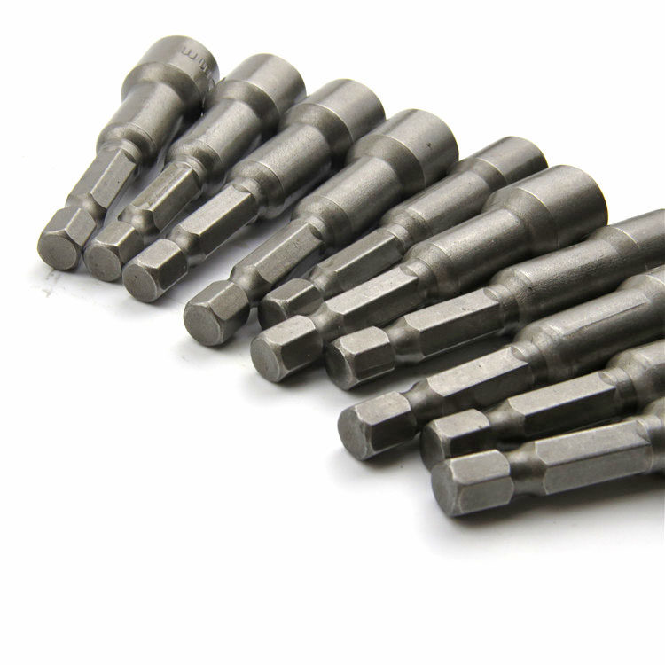 电动用强磁力套筒角10mm六4小套筒风ad批头电钻磁力钻尾丝6121mm