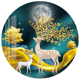 2022 Новый 5D Diamond Drilling Cround Blossom Deer Living Room Crystal Pot Drilling Drills Polow Studiox Новый продукт 5D