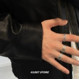 Ретро небольшое дизайнерское кольцо в стиле хип-хоп, тренд сезона, на указательный палец