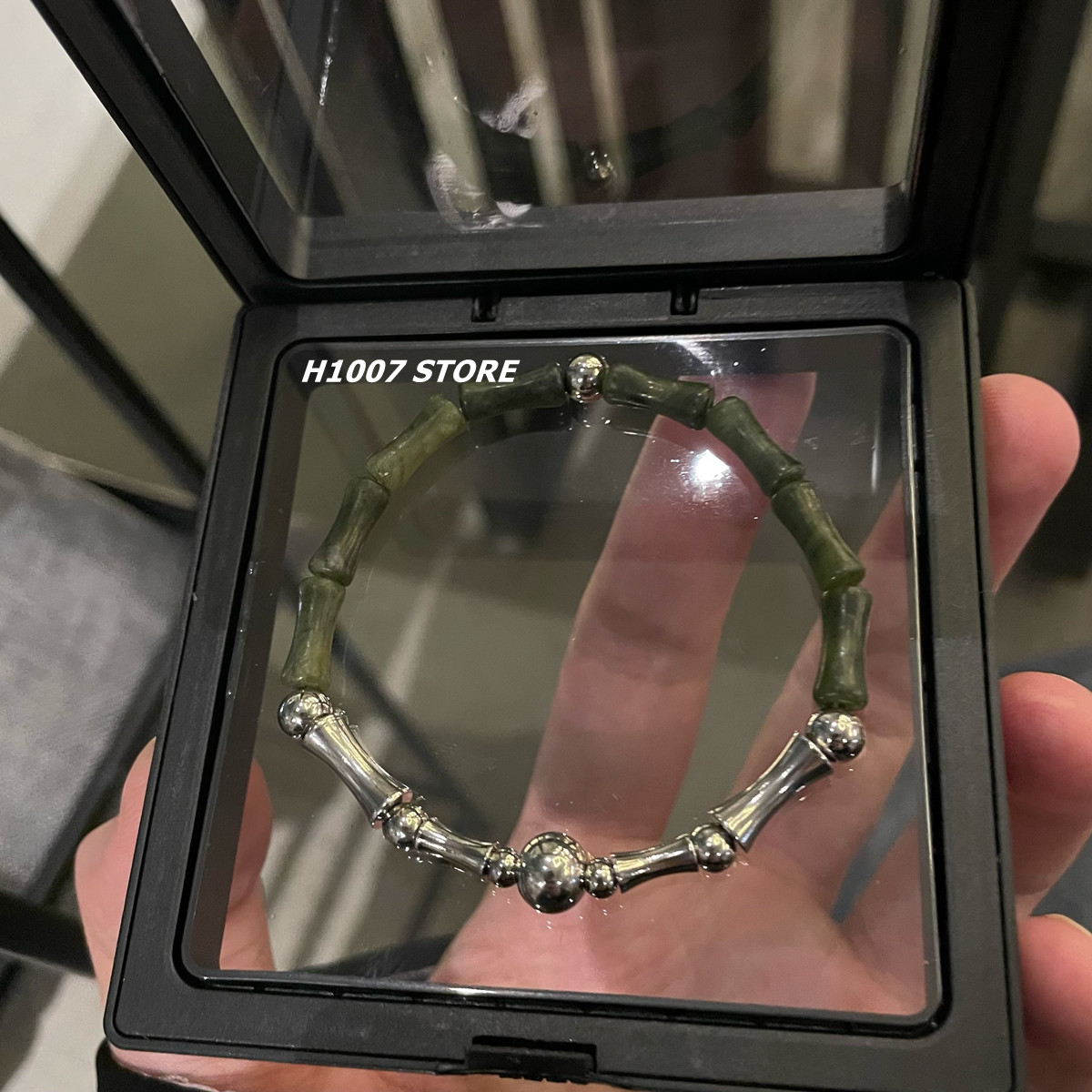 thumbnail for New Chinese style bamboo splicing men's bracelet women's niche design high-end cold wind couple models national tide jewelry