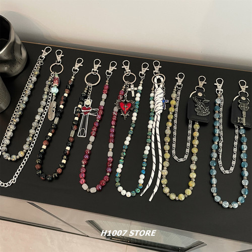 原创配饰集合钥匙爱心双层男裤链女小众腰链嘻哈风牛仔裤工装裤链