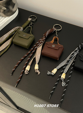 新款耳机包编绳男款裤链女嘻哈风小众设计感牛仔裤工装裤挂链包挂