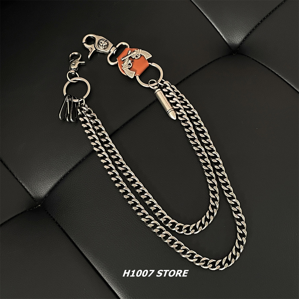 thumbnail for New vintage old american chain men's trouser chain women's niche design waist chain hip hop jeans cargo trouser chain