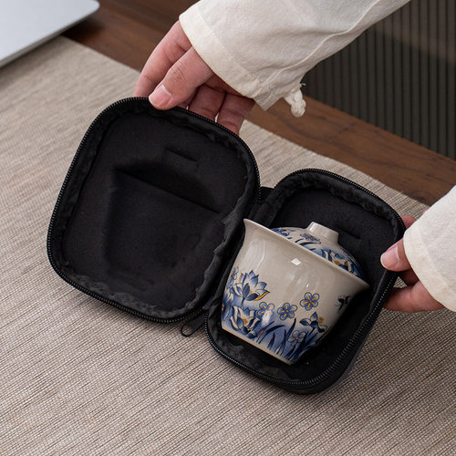 新款旅行茶具套装一壶二杯