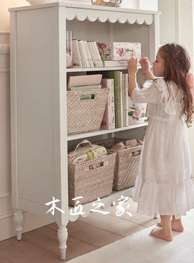 白色实木儿童卧室手办置物柜定制多功能书柜玩具绘本收纳柜特价