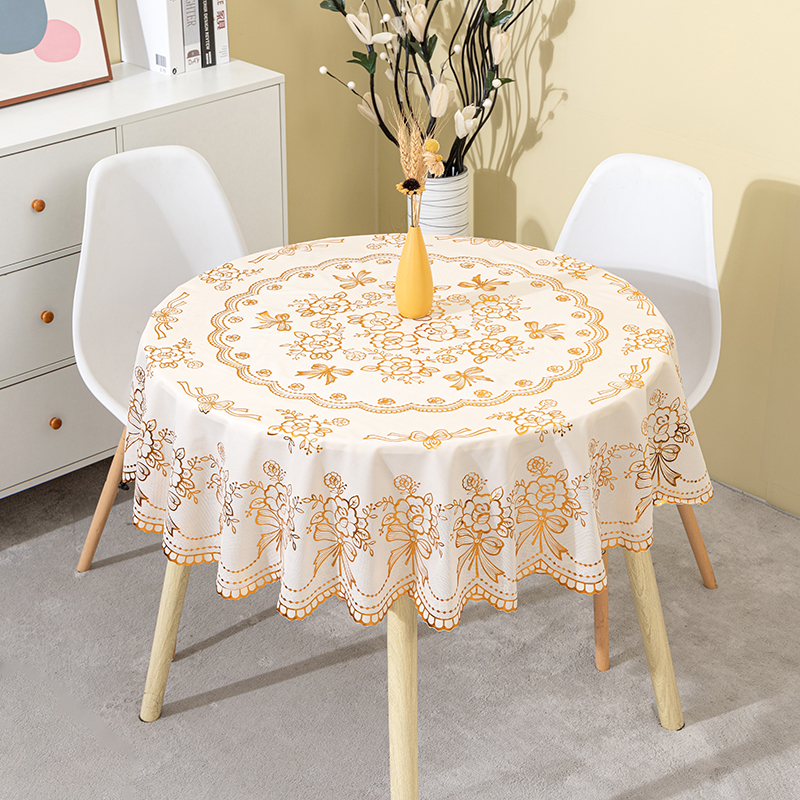 防水圆桌垫免洗圆形桌布
