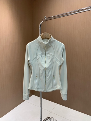 lu2026新款弹力修身运动瑜伽服外套女长袖上衣拉链夹克衫外套logo