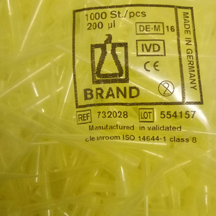 Brand/普兰德原厂移液器吸头移液枪头盒装袋装0.1UL-10ML