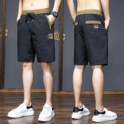 2025新款短裤男士夏季薄款美式宽松休闲运动裤子潮牌冰丝五分中裤