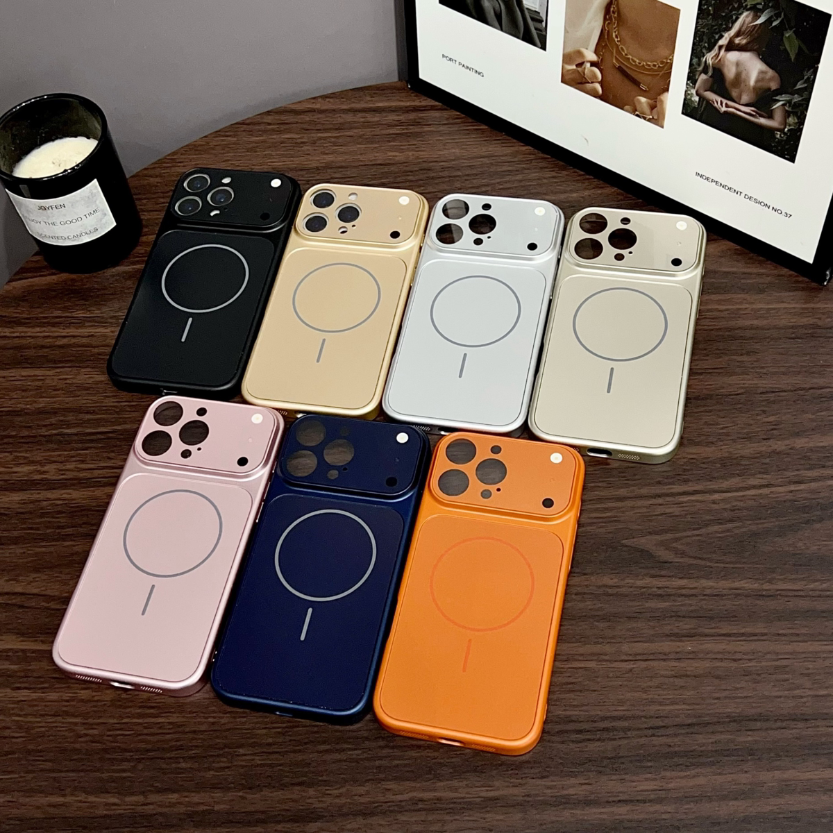 秒变17简约高级感自带镜头膜磁吸壳适用iphone16proma