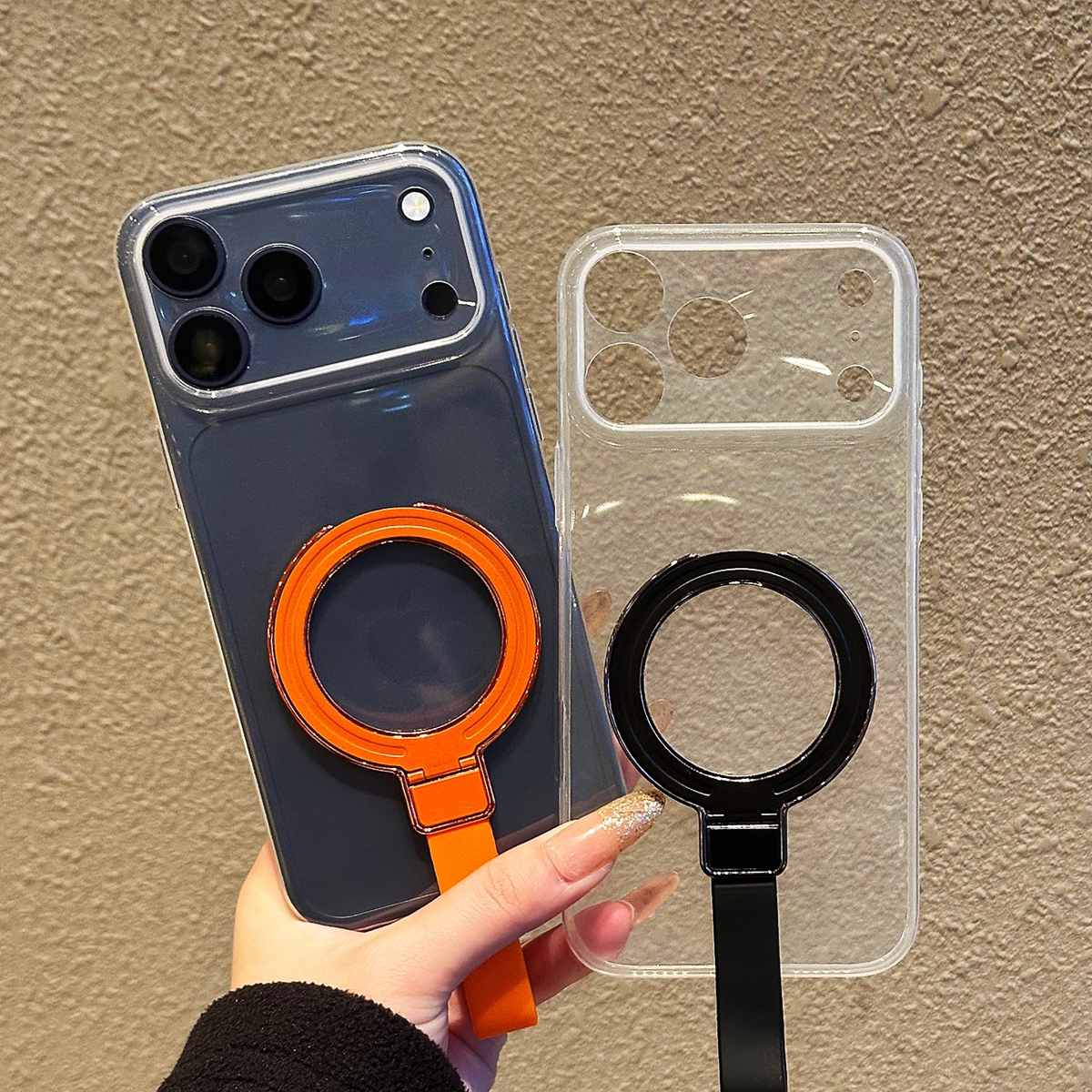 挂绳支架超薄PP壳适用于苹果17promax透气散热iPhone