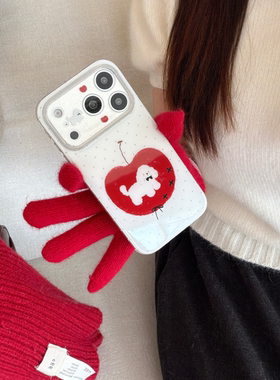 iphone17promax波点苹果狗狗适用iPhone16pro软壳iphone15Pro手机壳13苹果14