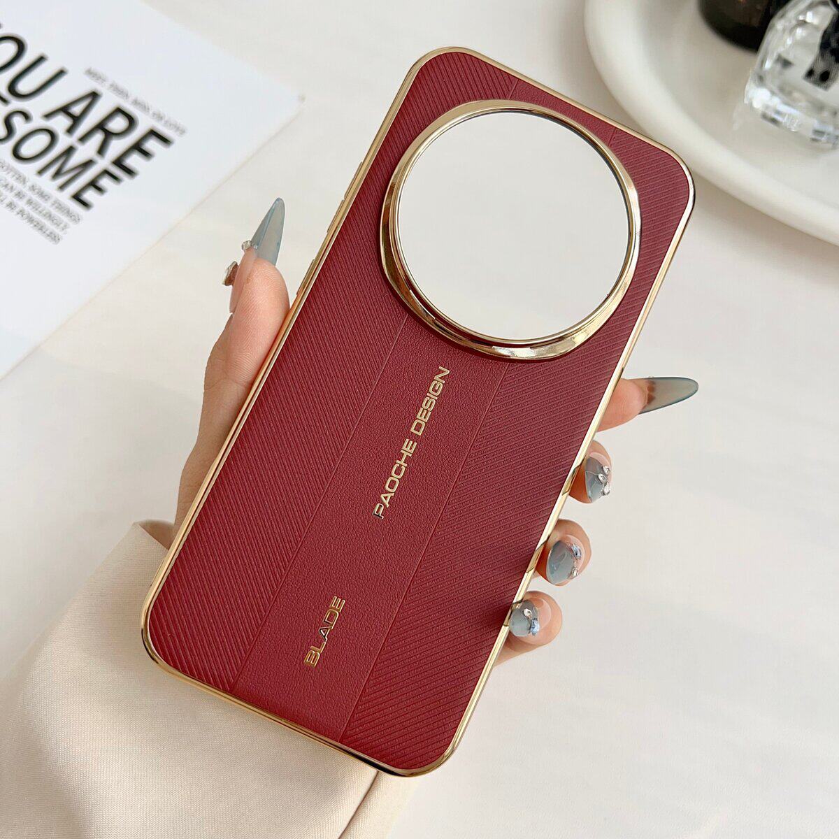 秒变非凡高级感适用荣耀magic8pro手机壳新款商务素皮轻奢m